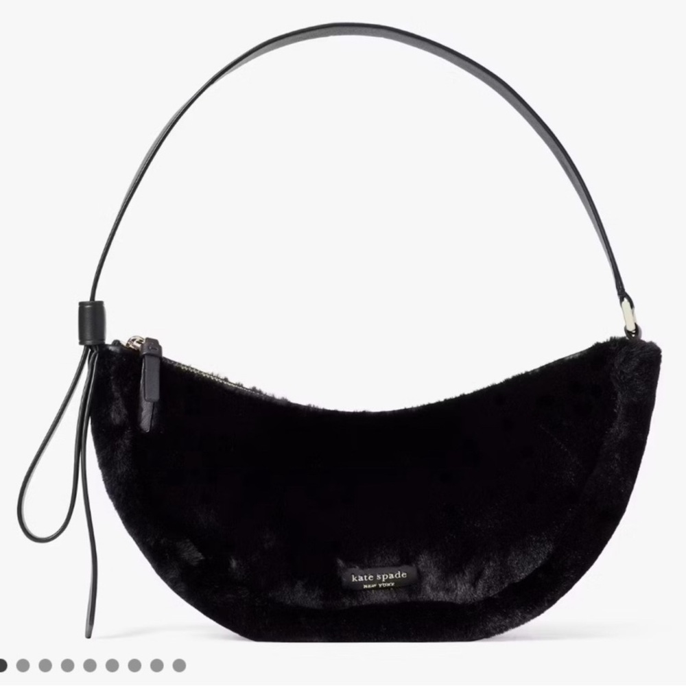 Kate Spade Faux Fur Small Smile Shoulder Bag